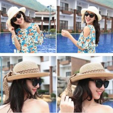 Stylish Ladies Wide Brim Beach Sun Hat  Straw Cap For Mujer Dating 9Colors  eb-98567633